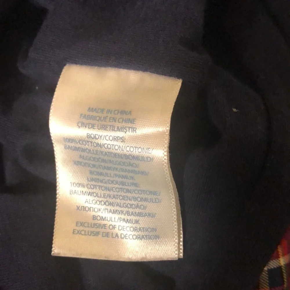Ralph Lauren blue & red plaid 100% cotton baby onesie with long sleeves
